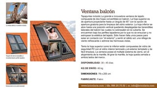 Ventana balcón
Tapajuntas incluido La grande e innovadora ventana de tejado
compuesta de dos hojas convertibles en balcón. La hoja superior es
de apertura proyectante hasta un ángulo de 45° con la opción de
apertura giratoria para la limpieza del vidrio exterior. La hoja inferior se
abre hasta una posición vertical quedando desplegadas las barandillas
laterales del balcón las cuales no sobresalen en la cubierta. Se
encuentran bajo los perfiles tapaderos por lo que no se ensucian y no
estropean la estética del tejado. Sólo hacen falta unos pasos para
estar en contacto con ”el exterior” y sentir el cálido sol, una ráfaga de
viento refrescante o admirar las hermosas vistas.
Tanto la hoja superior como la inferior están compuestas de vidrio de
seguridad P2 con el vidrio interior laminado y el exterior templado y de
fácil limpieza. La ventana posee el múltiple sistema de cierre, sin el
alojamiento de la manilla. Al girar la manilla, la hoja queda cerrada a
ambos lados del marco.
DISPONIBILIDAD: 30 - 45 días
KG DE ENVÍO: 40 kg
DIMENSIONES: 78 x 255 cm
FABRICANTE: Fakro
www.bricolaris.com | tlfn. 986.20.75.52 | m. info@bricolaris.com
 
