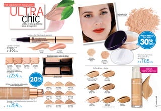 Piel visiblemente más joven y
Unifica el tono y difumina
líneas de expresión
ULTRA
chic
#84909
Doré 300
#86021
Doré 400
#81557
Beige 400
#79401
Beige 200
La presentación puede variar
NUEVA
PRESENTACIÓNPR
Lápiz Pincel Iluminador
de Juventud 1,5 ml
De $249 c/u
A $199c/u #74263
Beige
#73889
Beige Rosé
Ilumina y alisa finas líneas de expresión
Maquillaje Facial Fluido Iluminador de Juventud 30 ml
De $329 c/u
A $259c/u
#69174
Beige 300
Beige 300
#75602
Rosé 300
#74363
Rosé 200
#73013
Rosé 100
#68234
Beige 200
#67086
Beige 100
#70283
Beige 400
#66047
Beige 000
Beige 300
Unifica el tono y alisa visiblemente
líneas de expresión
#71538
Rosé 000
Polvo Facial Compacto
Iluminador de Juventud 8 g
De $299 c/u
A $239c/u
#76113
400 Teint
Mat
#75369
200 Teint
Clair
#75704
300 Teint
Médium
#74997
100 Teint
Très Clair
100 Teint Très Clair
Polvo Suelto Facial Efecto
Aterciopelado 15 g
De $269c/u
A $185c/u
#52286
Transparence
Beige #52082
Transparence
Rosée
Alisa las arrugas y rastros de fatiga
20%
Unifica el tono e ilumina
#67067 Beige 100
Teint Très Clair
#80531
Beige 300
#82607
Rosé 200
Polvo S
Atercio
De $26
A $
52082
sparence
Rosée
30%
MEJOR PRECIO
DEL AÑO
Matifica la piel y
combate el brillo
Beige200
1918
MAQUILLAJE
 