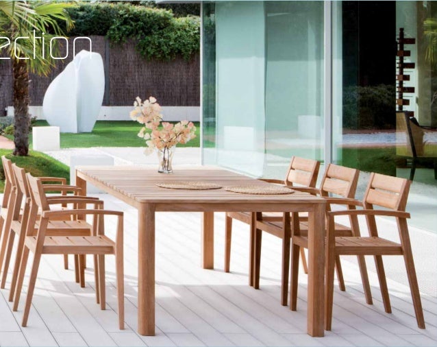 Muebles de teca para terrazas de la nueva colección Greendesign para