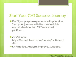 Master the CAT with EaseToLearn’s Expertly Designed CAT Mock Test ...