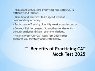 CAT Mock Test 2025 – Boost Your Preparation with EaseToLearn | PPTX