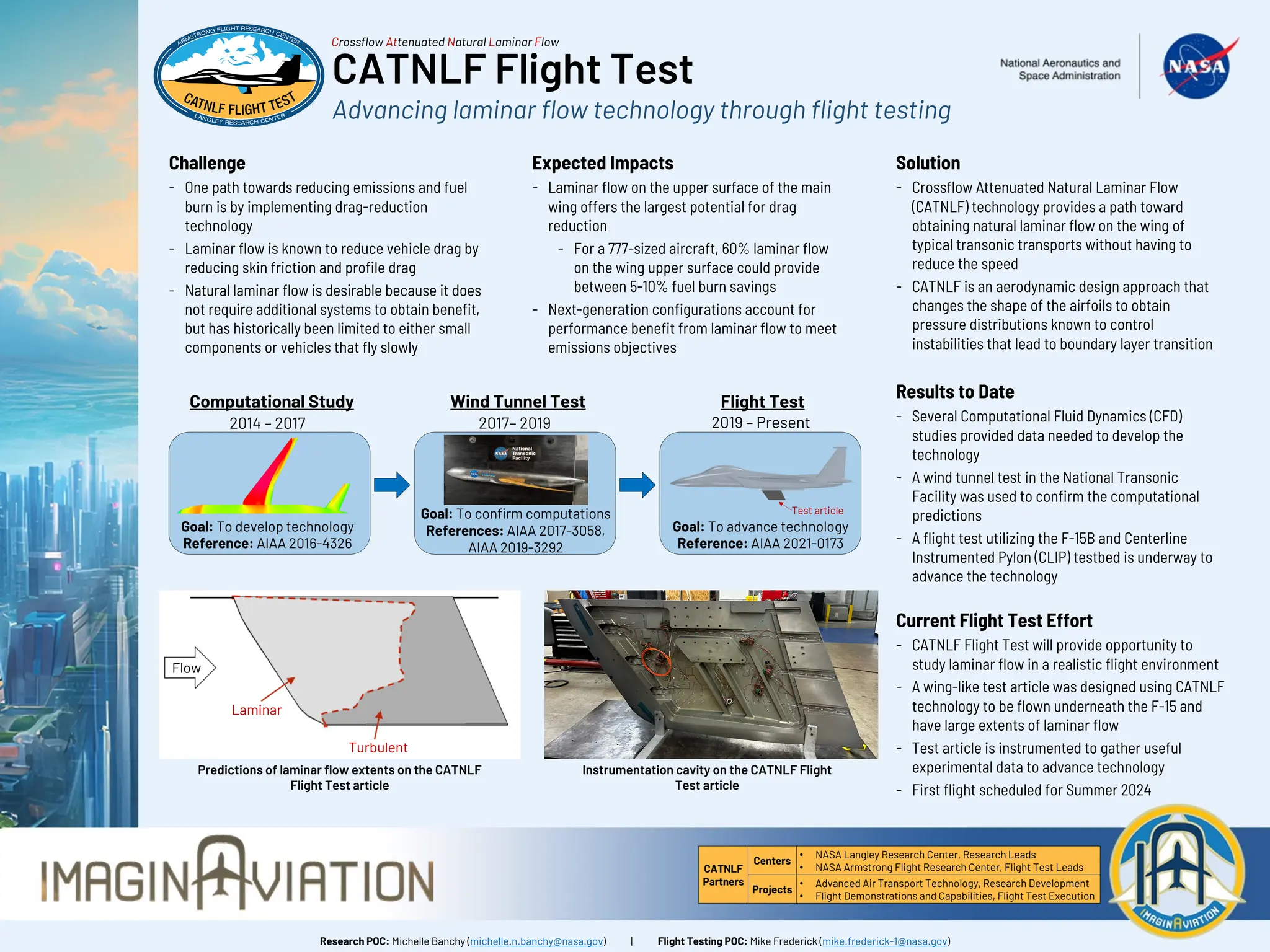 NASA Crossflow Attenuated Natural Laminar Flow (CATNLF) CATNLF Flight ...