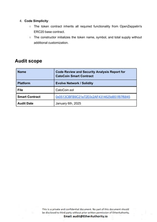 CatoCoin (CATO) – Smart Contract Security Audit Report by ...