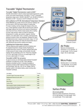 4115 Traceable Radio-Signal Remote Thermometer