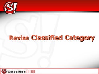 Revise  Classified Category 