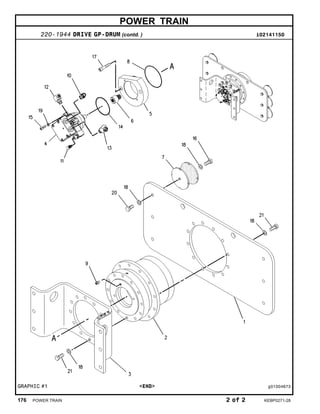 POWER TRAIN
220-1944 DRIVE GP-DRUM (contd. ) i02141150
GRAPHIC #1 <END> g01004673
176 POWER TRAIN 2 of 2 KEBP0271-28
 