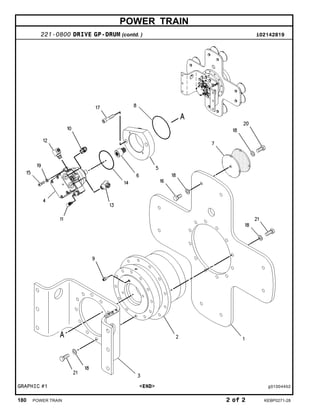 POWER TRAIN
221-0800 DRIVE GP-DRUM (contd. ) i02142819
GRAPHIC #1 <END> g01004452
180 POWER TRAIN 2 of 2 KEBP0271-28
 