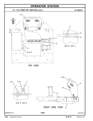 OPERATOR STATION
143-5948 DUCT GP-CAB AIR (contd. ) i01388281
GRAPHIC #1 <END> g00562379
404 OPERATOR STATION 2 of 2 KEBP0271-28
 