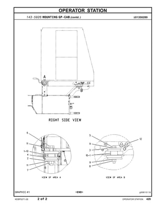 OPERATOR STATION
143-5926 MOUNTING GP-CAB (contd. ) i01356289
GRAPHIC #1 <END> g00615119
KEBP0271-28 2 of 2 OPERATOR STATION 429
 