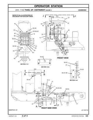 OPERATOR STATION
224-1152 PANEL GP-INSTRUMENT (contd. ) i02898382
GRAPHIC #1 g01098756
KEBP0271-28 3 of 4 OPERATOR STATION 445
 