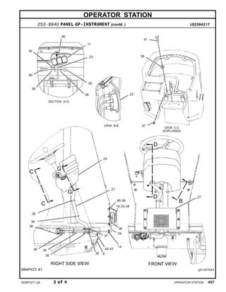 OPERATOR STATION
253-9940 PANEL GP-INSTRUMENT (contd. ) i02394217
GRAPHIC #1 g01207844
KEBP0271-28 3 of 4 OPERATOR STATION 457
 