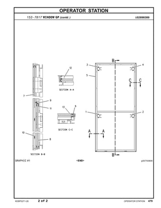 OPERATOR STATION
153-7817 WINDOW GP (contd. ) i02898389
GRAPHIC #1 <END> g00750809
KEBP0271-28 2 of 2 OPERATOR STATION 479
 