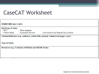 CaseCAT Worksheet
 