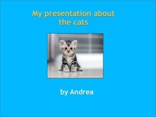 My presentation about
the cats
by Andrea
 