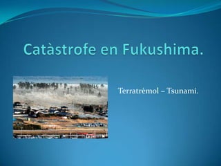 Catàstrofe en Fukushima. Terratrèmol – Tsunami. 