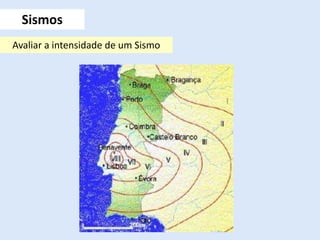 Sismos
Avaliar a intensidade de um Sismo
 