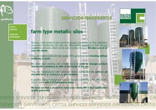 Cattle services - turn key projects (English)