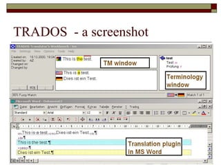 TRADOS - a screenshot
 