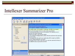 Intellexer Summarizer Pro
 