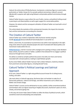 Catturd Twitter - How Memes Sparked a Conservative Media Movement | PDF