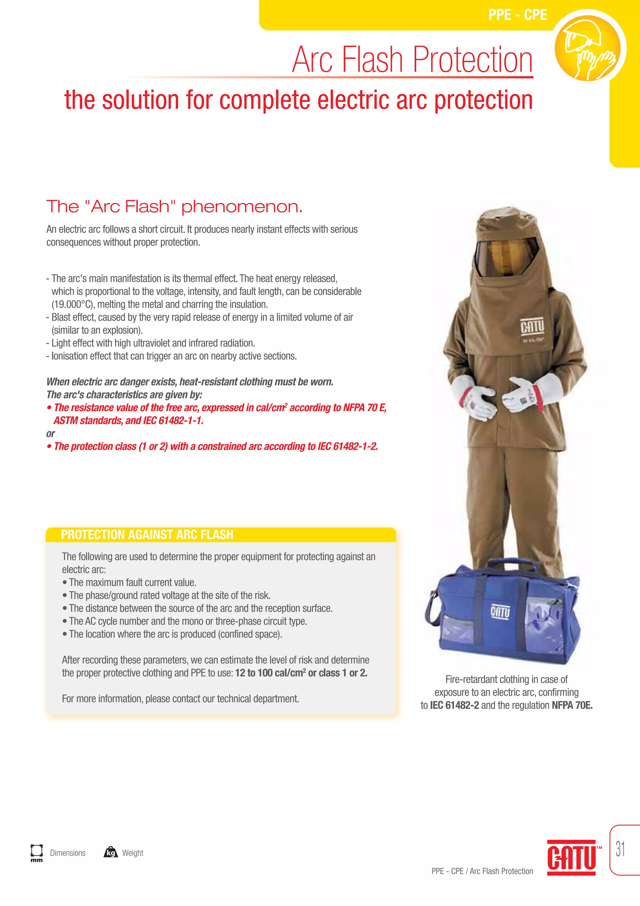 CATU Arc Flash Protection Clothing Brochure | PDF