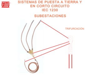 SISTEMAS DE PUESTA A TIERRA Y
     EN CORTO CIRCUITO
          IEC 1230
       SUBESTACIONES


                     TRIFURCACIÓN
 