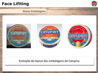 Novas Embalagens
Evolução do layout das embalagens de Catupiry.
Face Lifiting
 