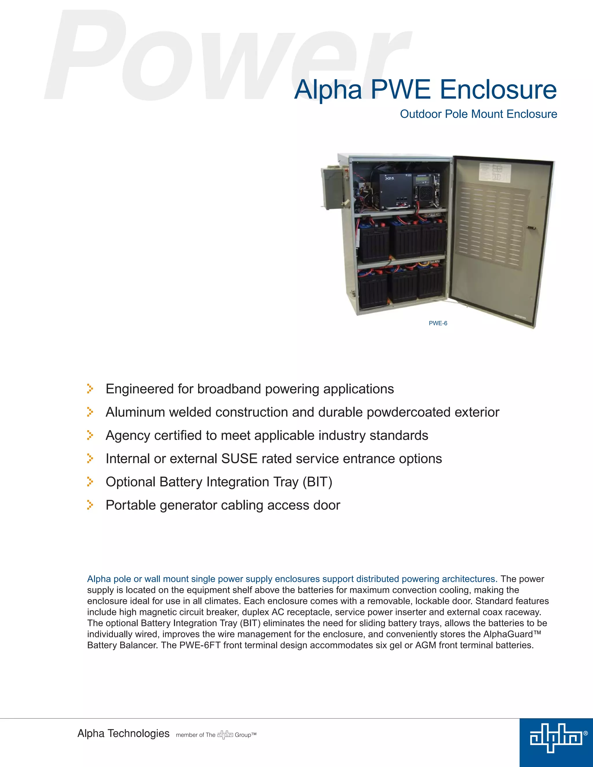Catv7 Gabinete Alpha Serie Pwe & Upe | PDF