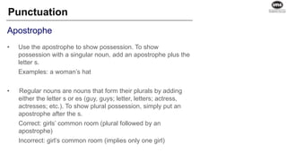 Punctuation (Part of speech Types), English Language | PPTX