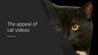 The appeal of
cat videos
Katie Foss
 
