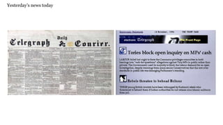 Yesterday’s news today
 