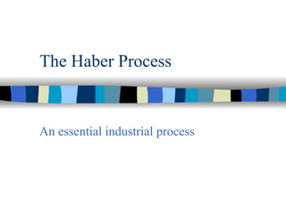 The Haber Process
An essential industrial process
 