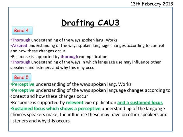 Spoken language gcse essay examples