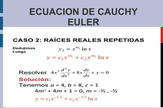 ECUACION DE CAUCHY
      EULER
 