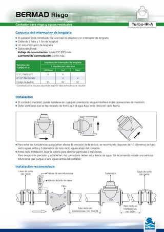 Caudalimetro bermad turbo ir- | PDF