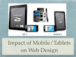 Impact of Mobile/Tablets
    on Web Design
 