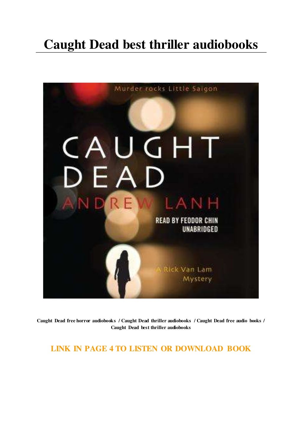 Caught Dead best thriller audiobooks