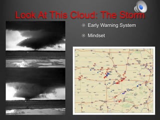 Look At This Cloud: The Storm
Early Warning System
Mindset
 