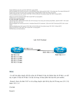 Cau hinh nat tren router cisco | DOCX
