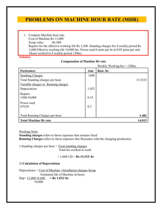 Cost Accounting: Overhead Problems and Solutions | PDF