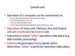 Computer Architecture Unit 1 presentation | PPTX