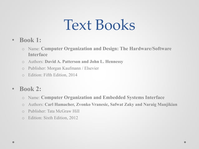 Computer Architecture | PPT