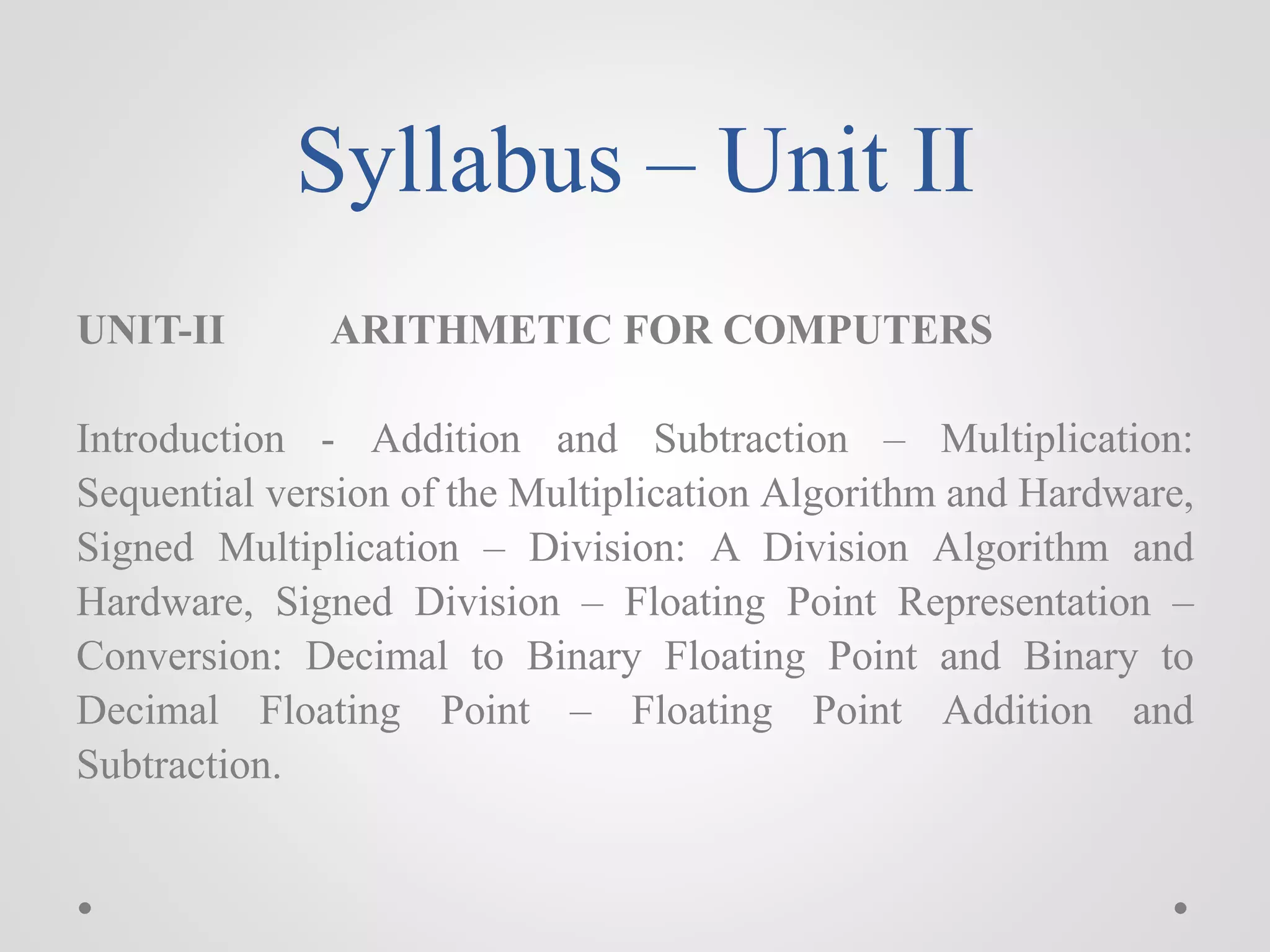 Computer Architecture | PPT