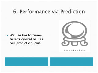  We use the fortune-
teller's crystal ball as
our prediction icon.
 