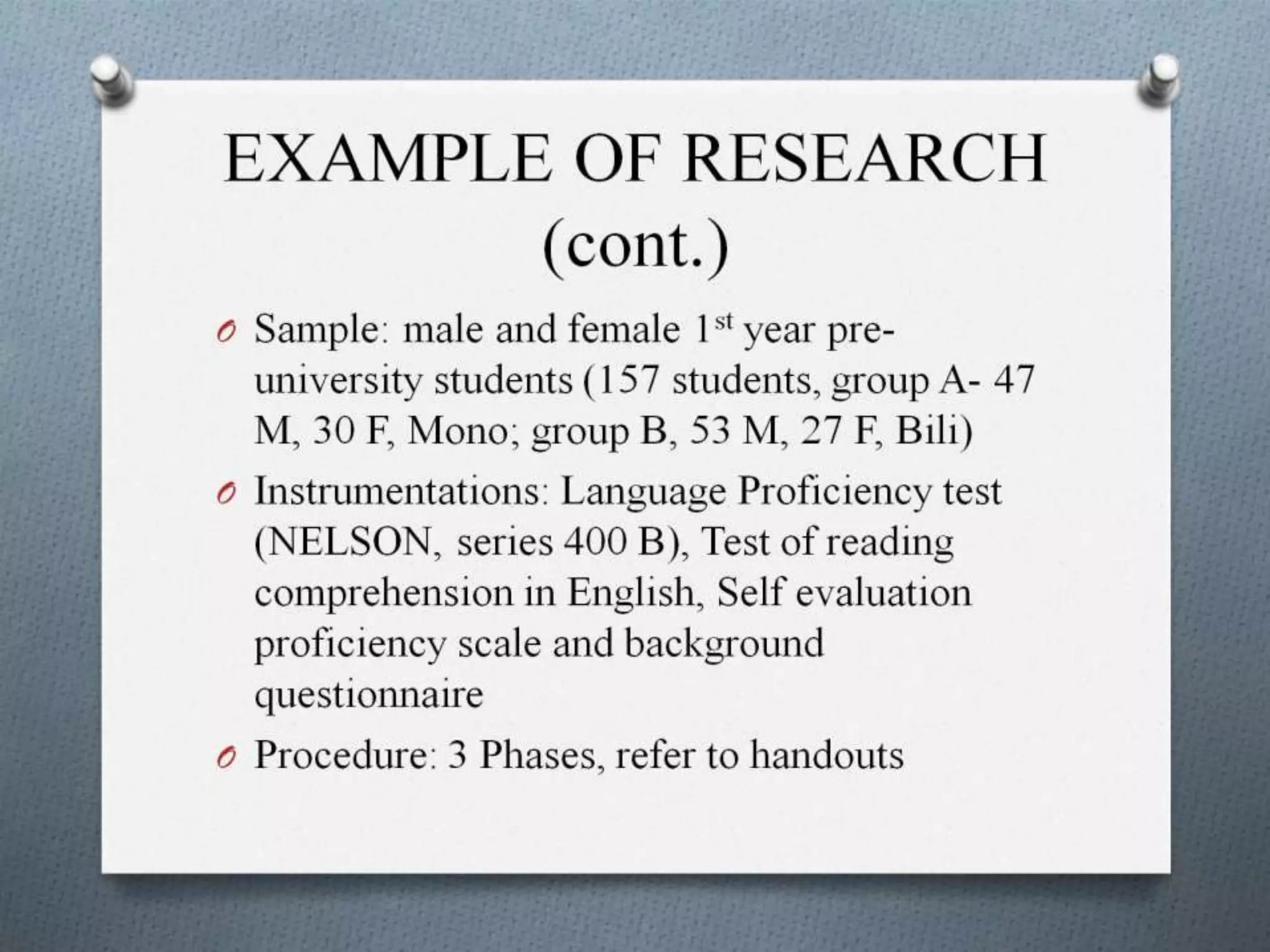 Causal Comparative or (ex-post fact) Research