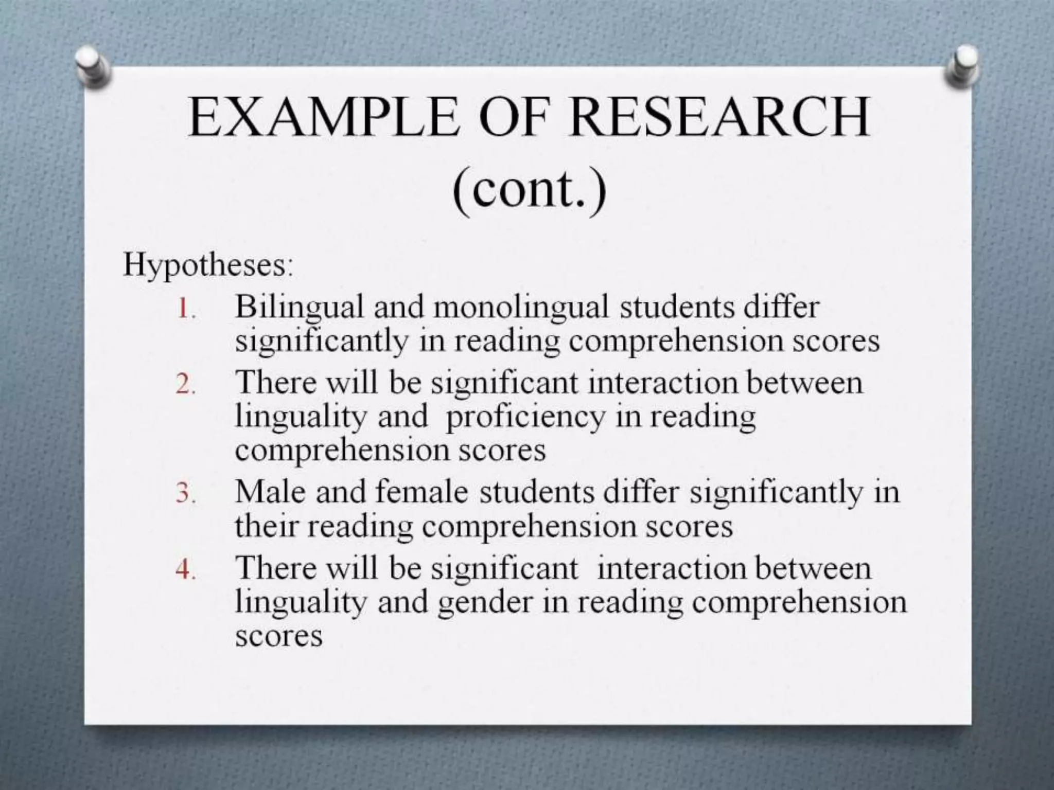 Causal Comparative or (ex-post fact) Research