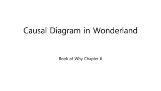 Causal Diagram in Wonderland
Book of Why Chapter 6
 