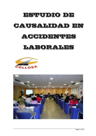 Página 1 de 12 
ESTUDIO DE 
CAUSALIDAD EN 
ACCIDENTES 
LABORALES 
 