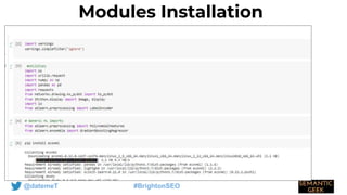 @datemeT #BrightonSEO
Modules Installation
 
