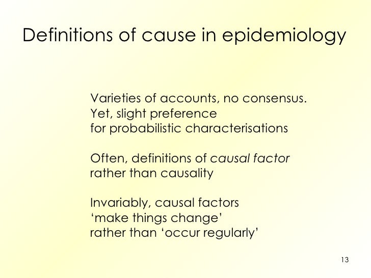 definition of cause in epidemiology